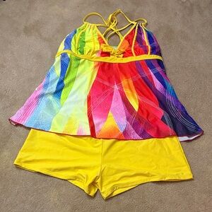 Colorful Strappy Swim Set